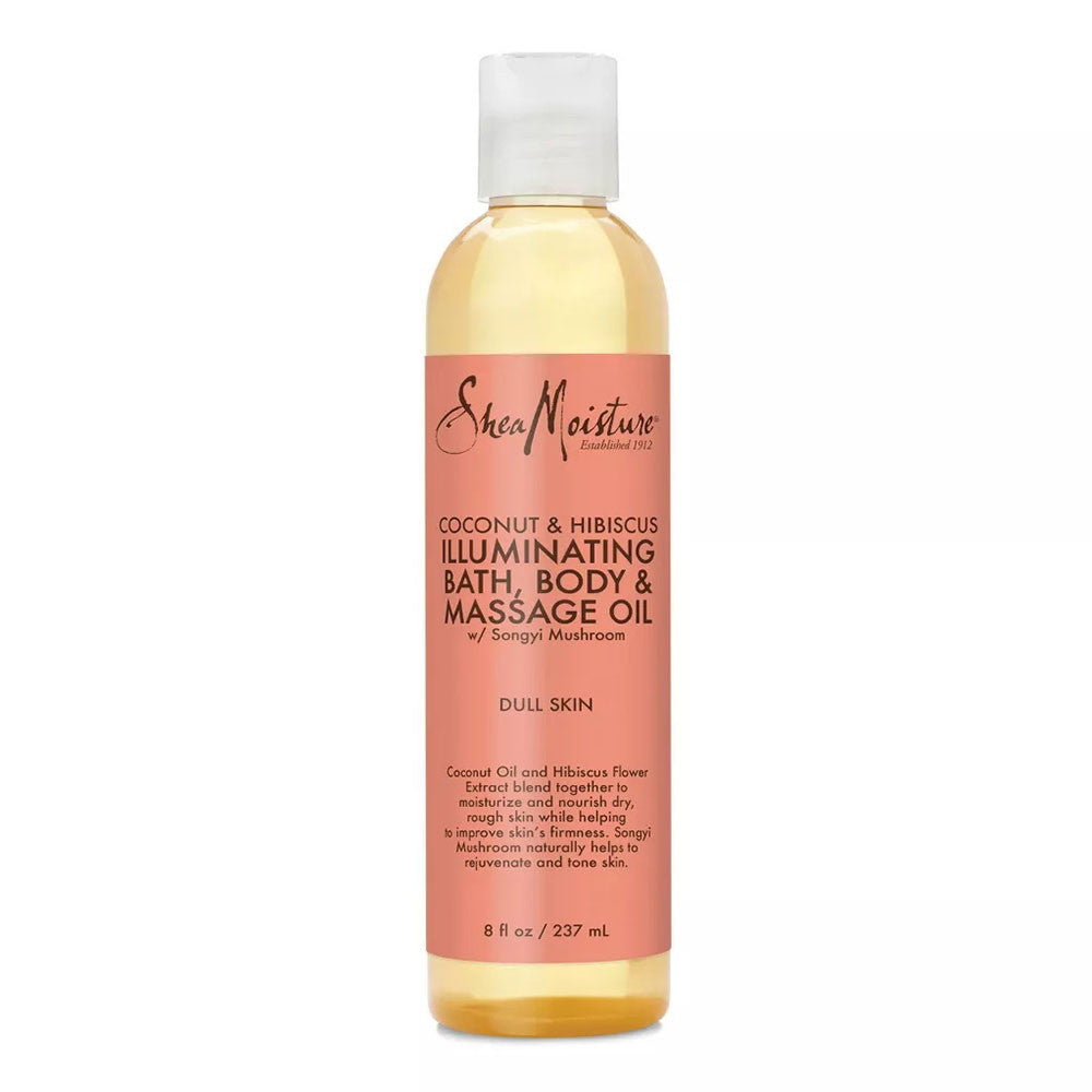 Shea Moisture Bath, Body And Massage Oil, With Coconut And Hibiscus - 8 Oz